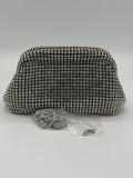 Luxury Crystal Rhinestone Clutch Bag with long Chain