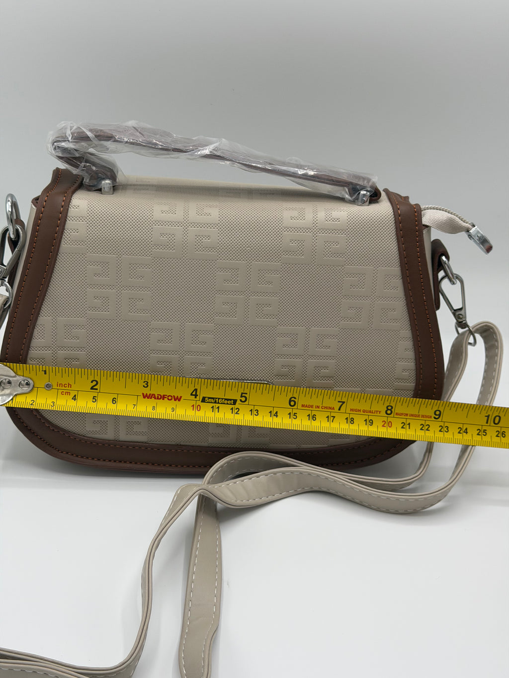 Shining leather crossbody