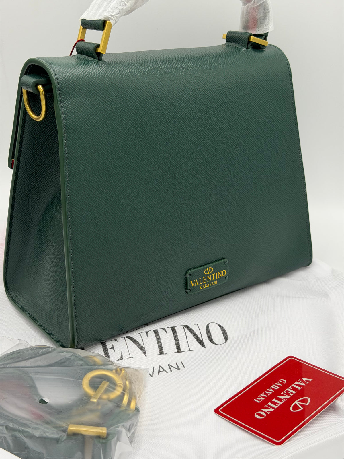 Valentino Garavani Green Top Handle Handbag