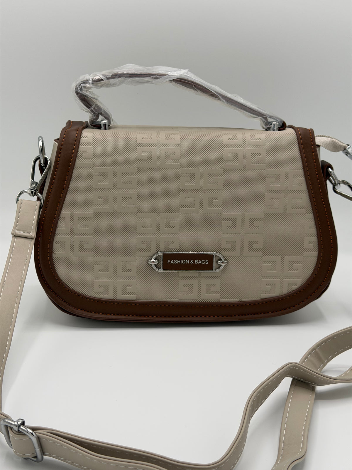 Shining leather crossbody