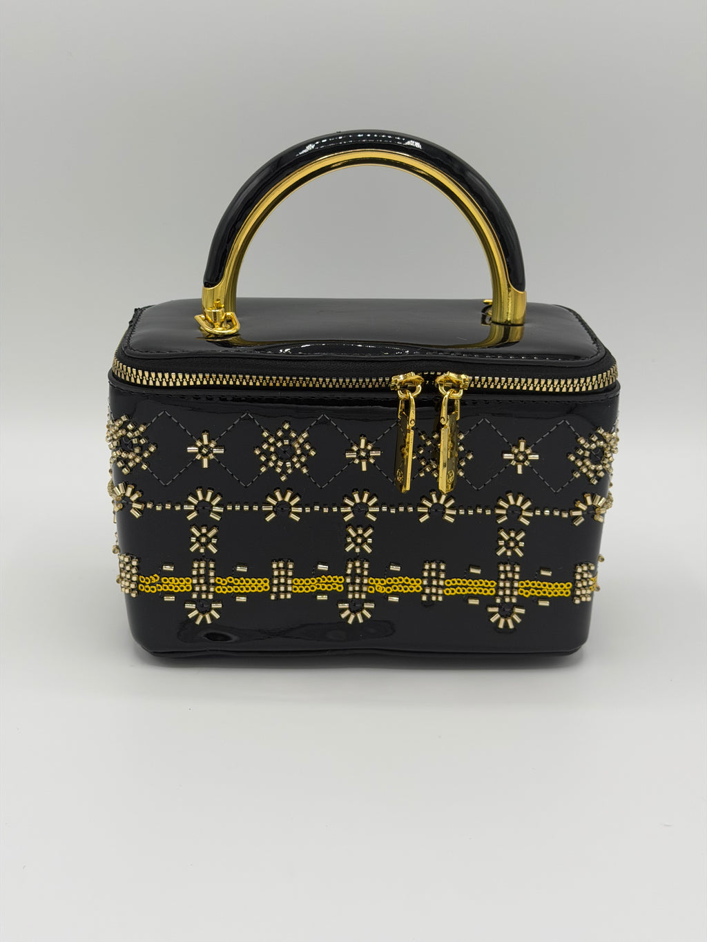 Trendy luxury in shiny leather