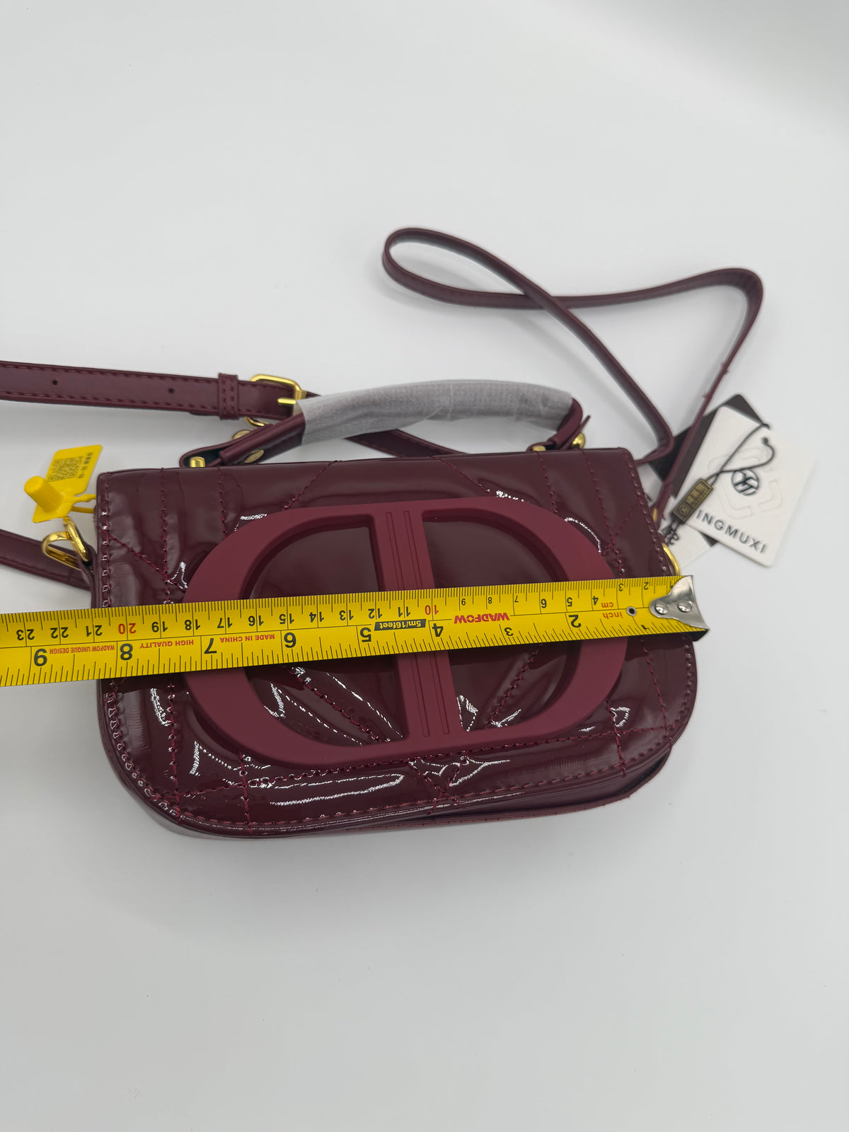 Luxury Patent Leather Top Handle Crossbody Bag