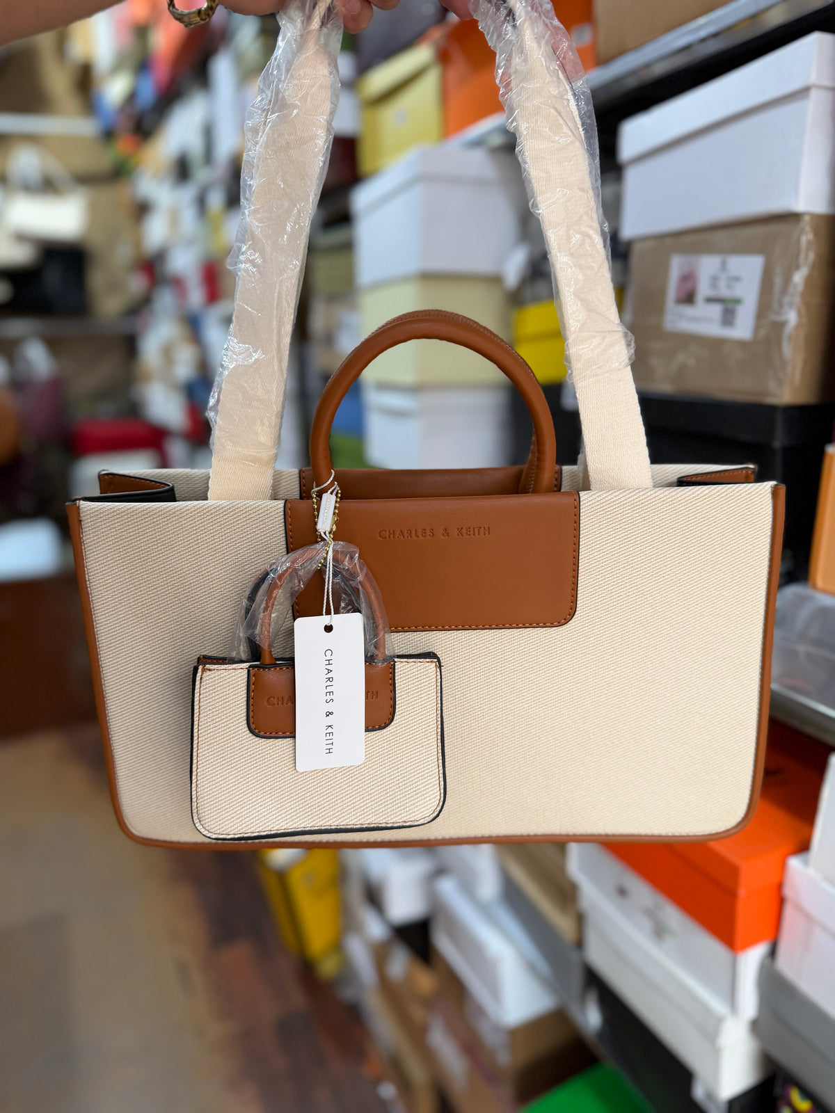 CK tote bag with mini bag
