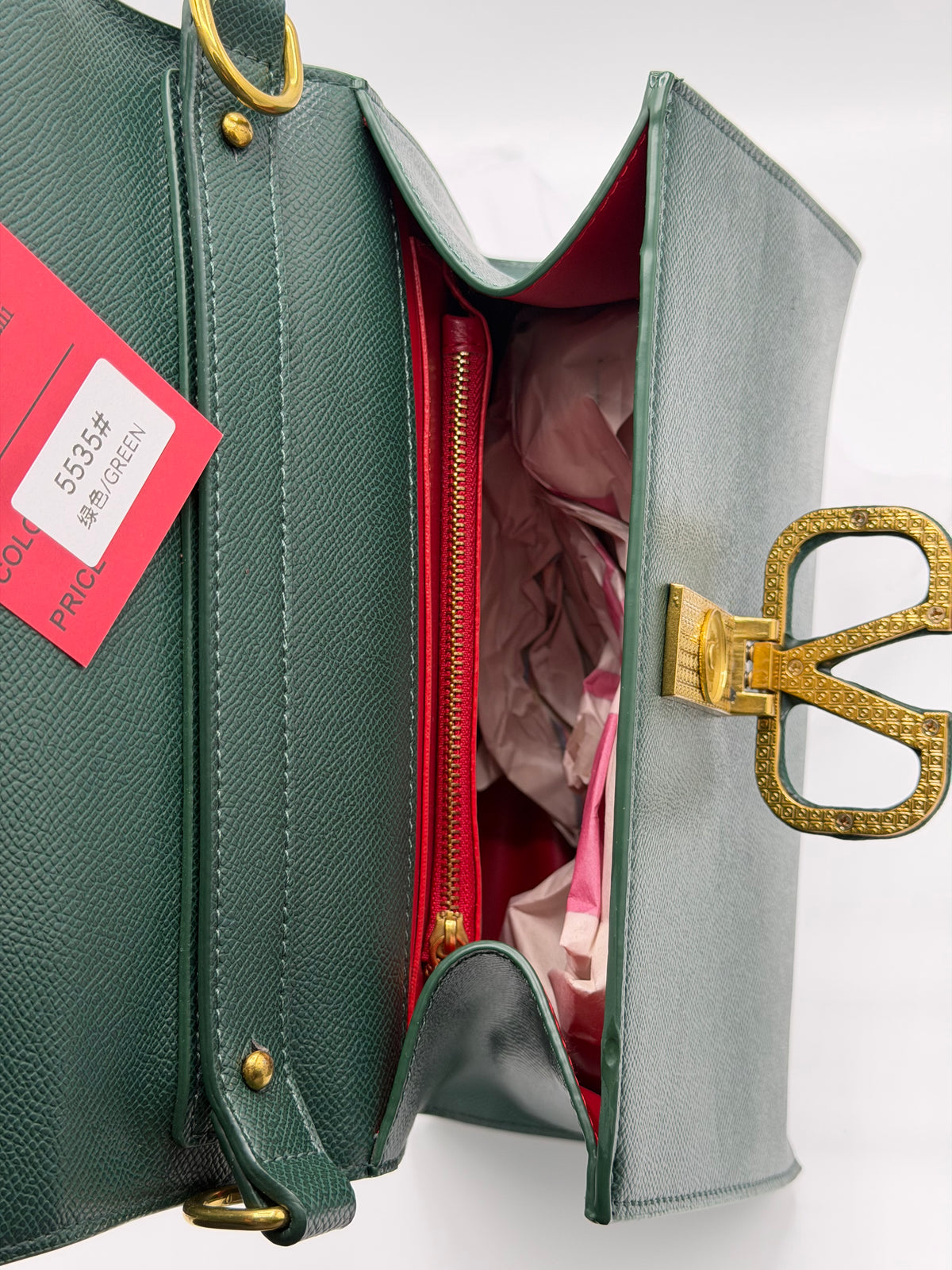 Valentino Garavani Green Top Handle Handbag