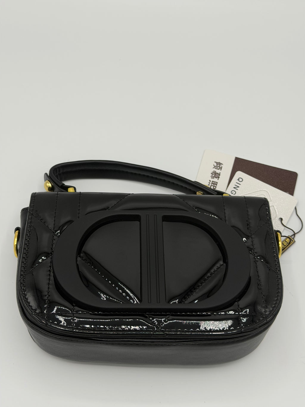 Luxury Patent Leather Top Handle Crossbody Bag