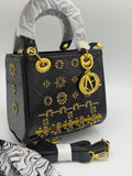 Lady Dior-Inspired Patent Leather Handbag with Long Strap