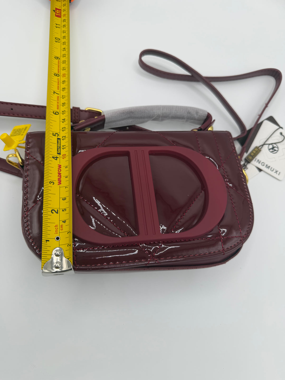 Luxury Patent Leather Top Handle Crossbody Bag