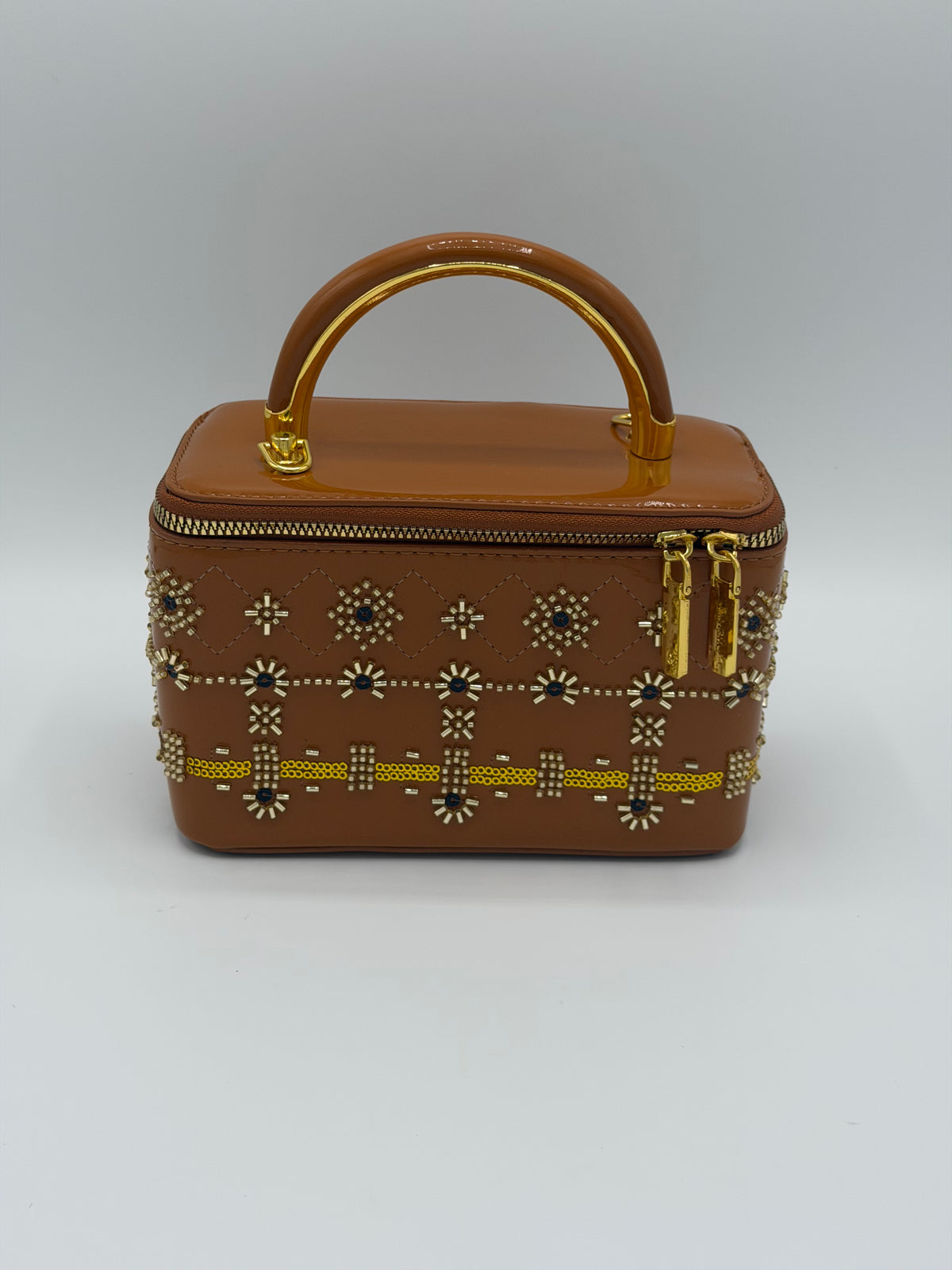 Trendy luxury in shiny leather