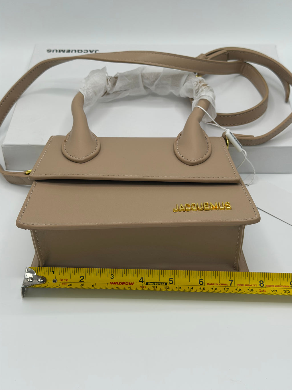 Jacquemus Mini Top Handle Shoulder Bag – Taupe Brown