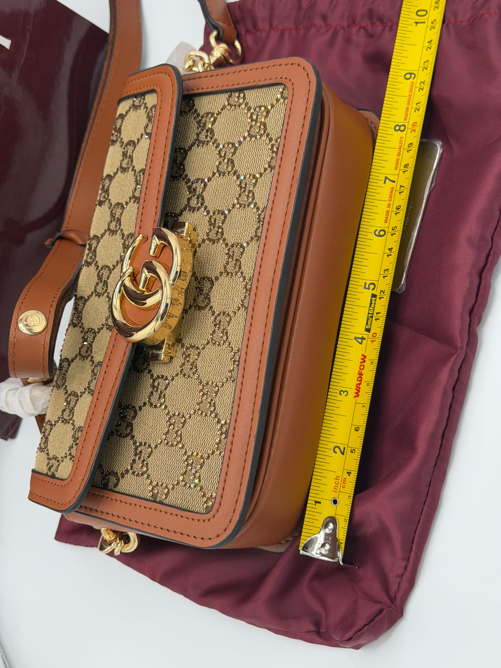 Gucci GG Supreme Crossbody Bag – Brown & Beige