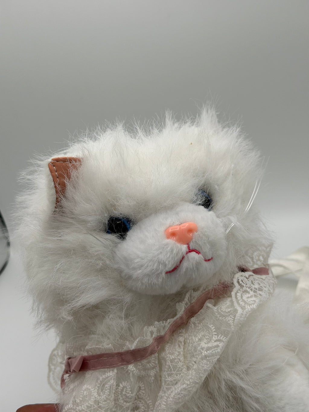 Cute White Fluffy Cat Plush Bag