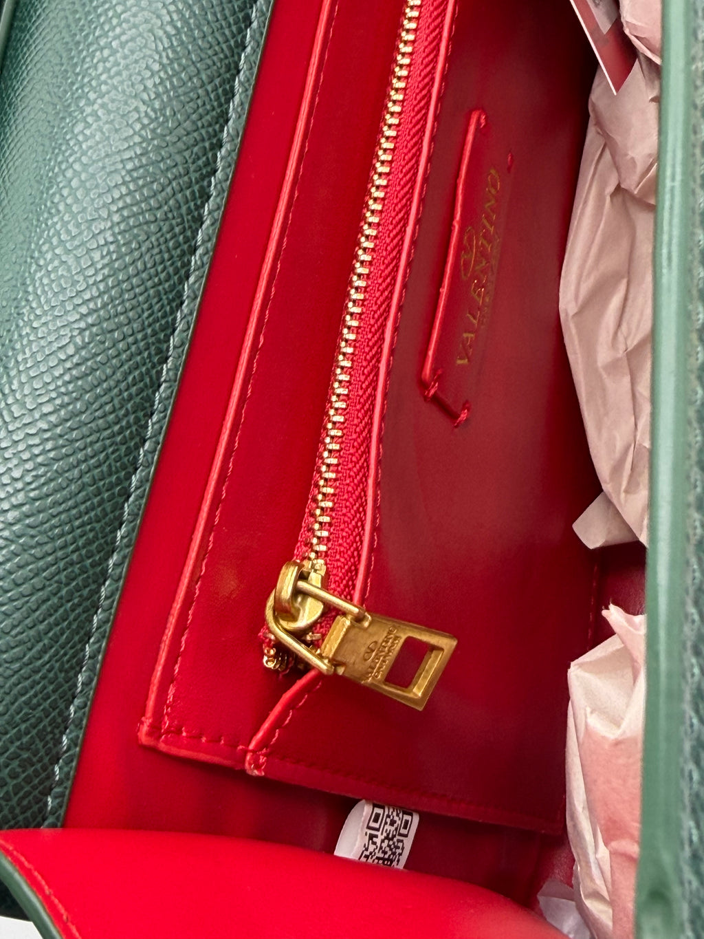 Valentino Garavani Green Top Handle Handbag