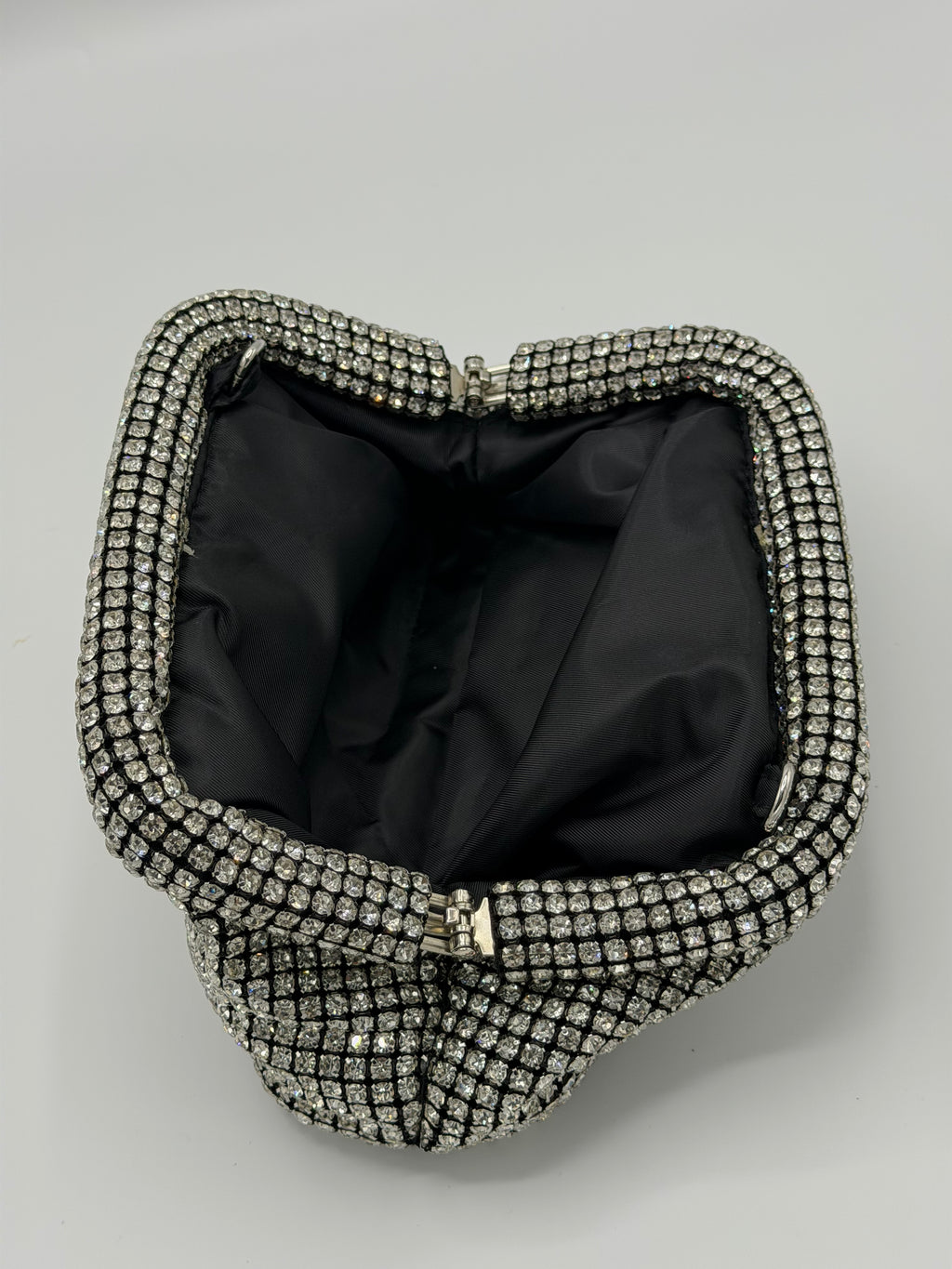 Luxury Crystal Rhinestone Clutch Bag with long Chain