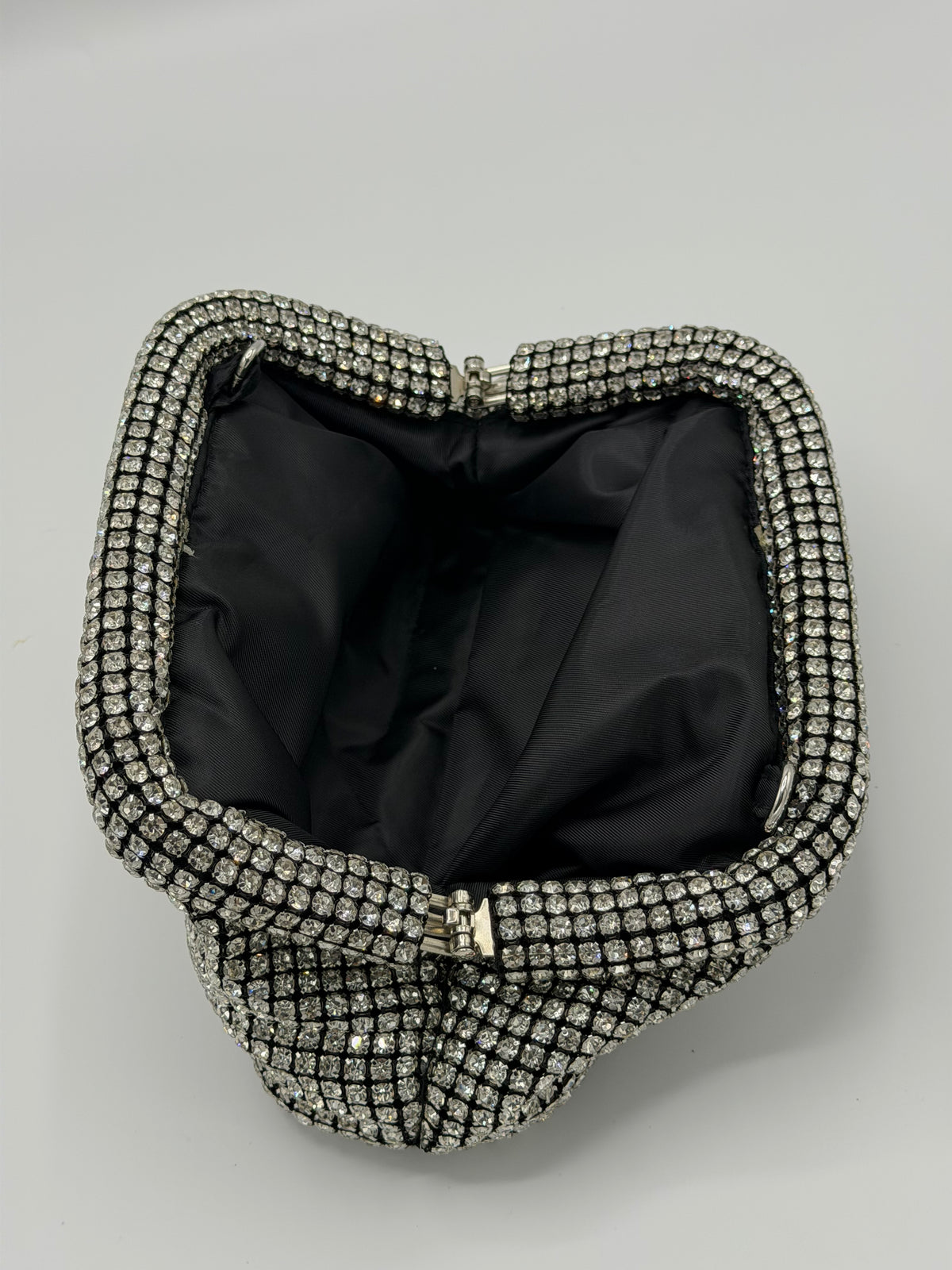 Luxury Crystal Rhinestone Clutch Bag with long Chain