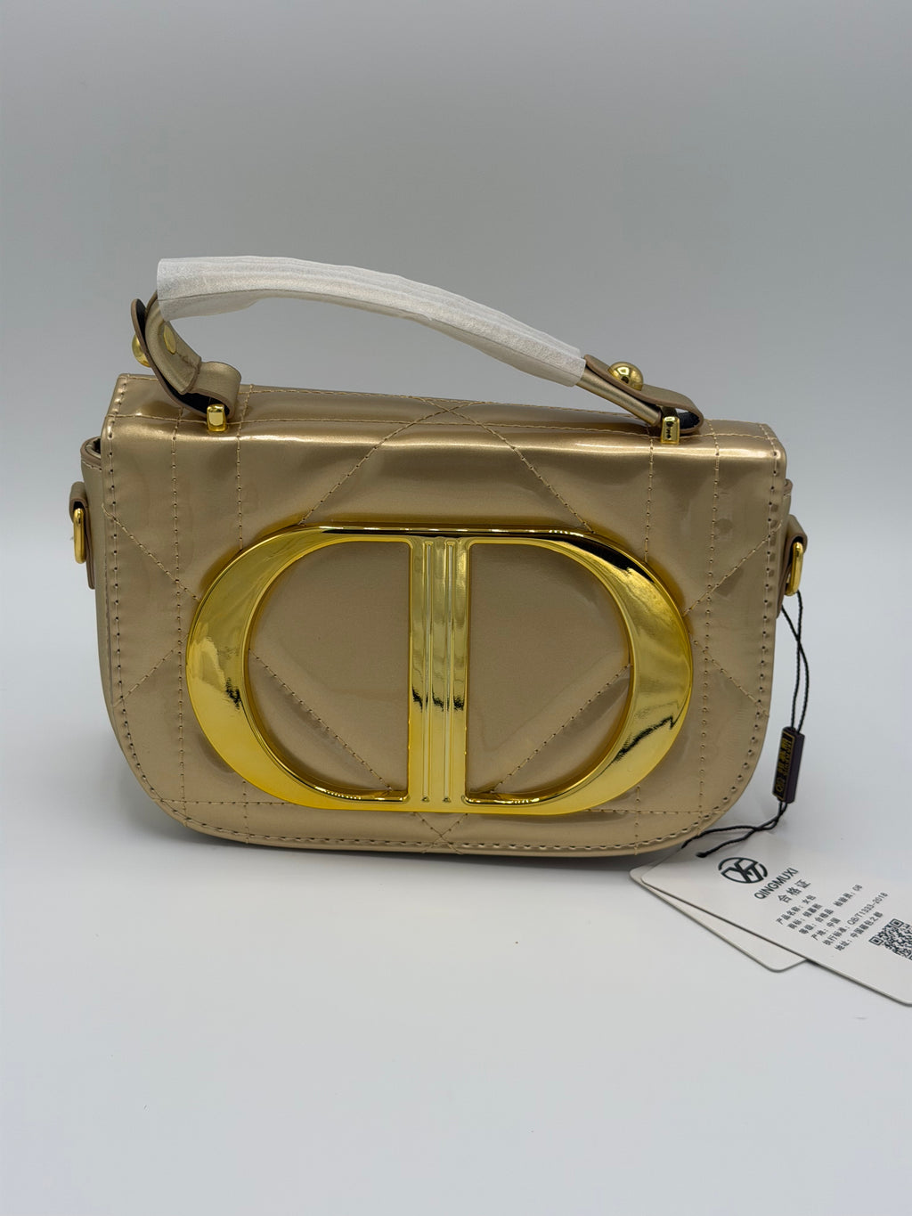 Luxury Patent Leather Top Handle Crossbody Bag