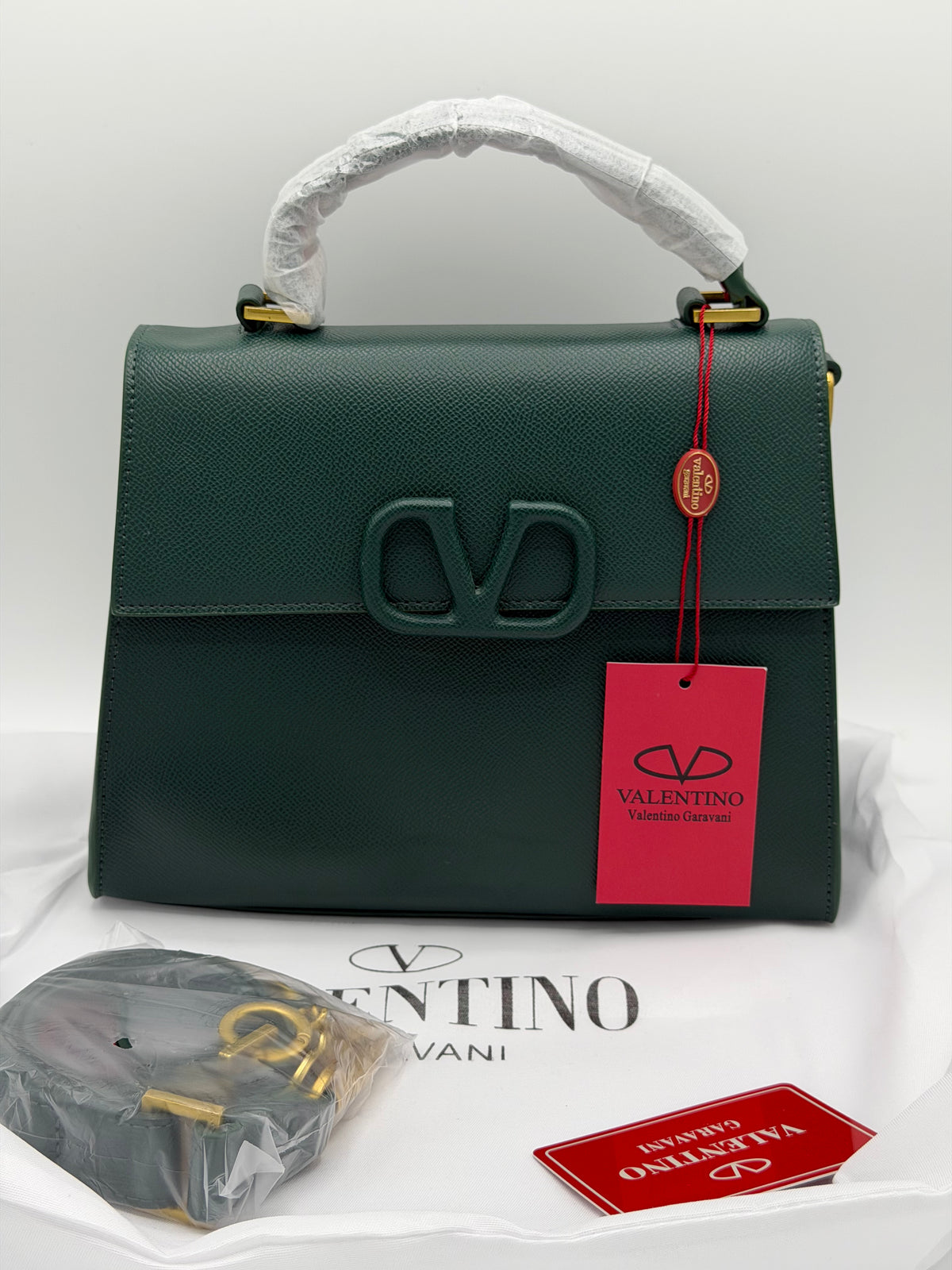 Valentino Garavani Green Top Handle Handbag