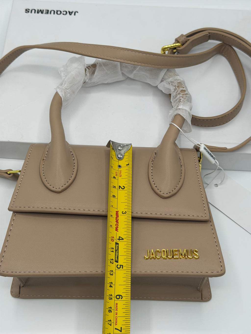 Jacquemus Mini Top Handle Shoulder Bag – Taupe Brown
